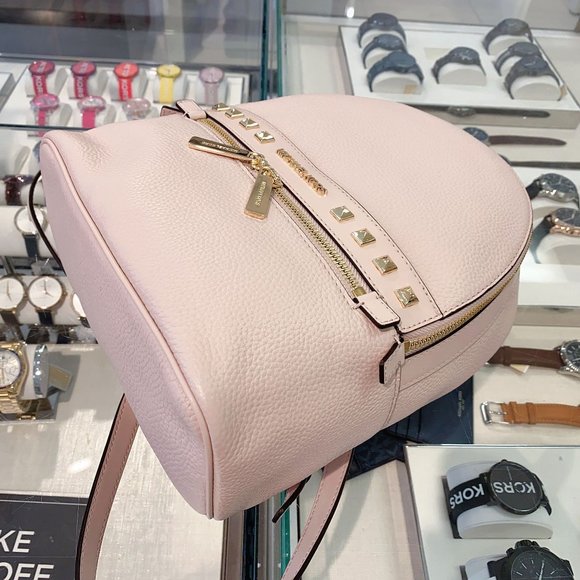 MK  Kenly Stud Medium Backpack Powderblush